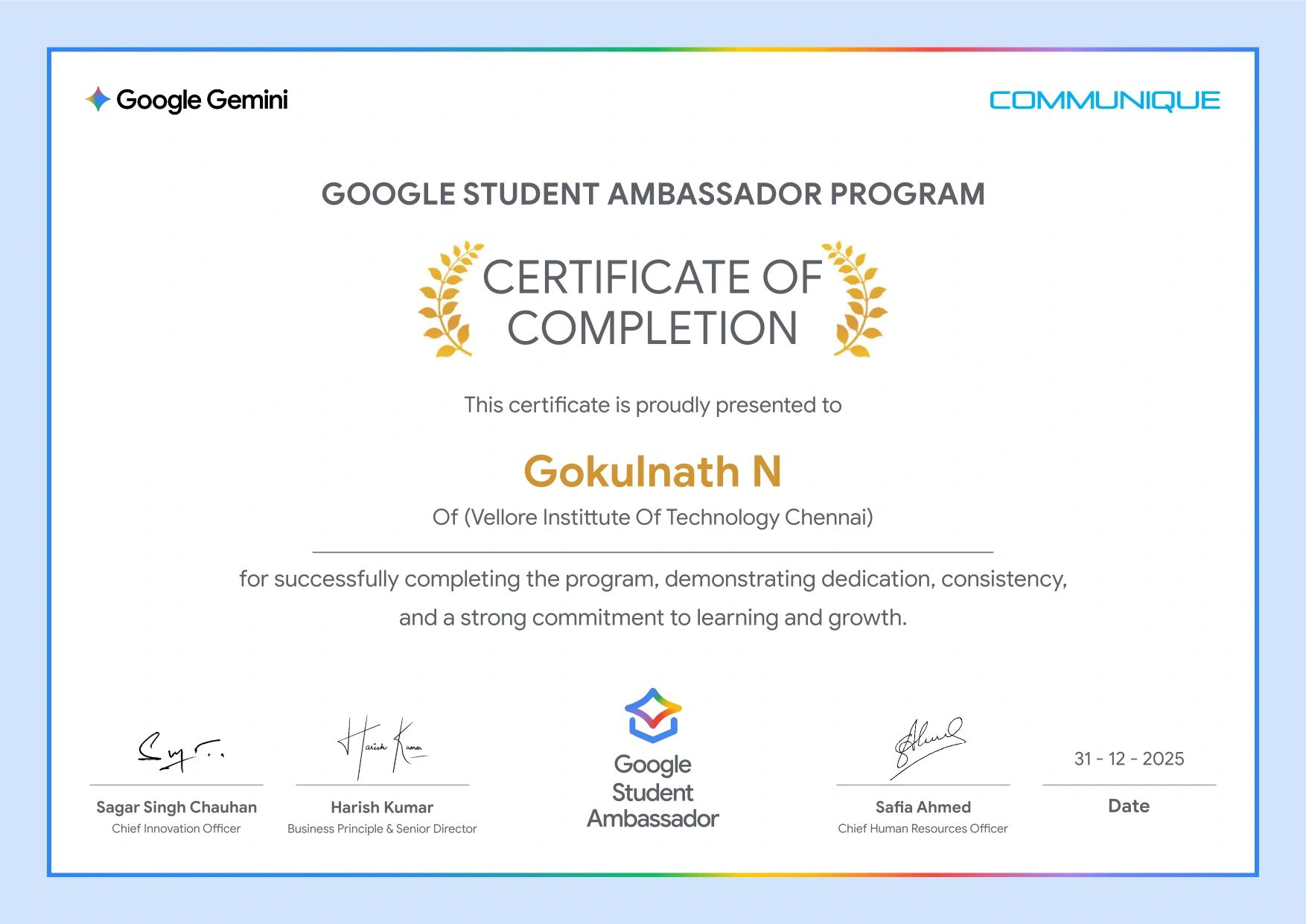 Google Student Ambassador Logo